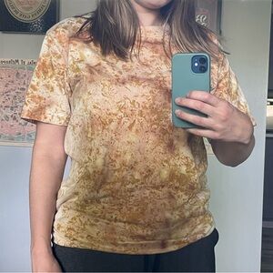 Vintage Marigold Natural Sun-Dyed Cotton T-Shirt Women, Men, Unisex Size Medium